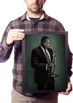 Quadro Wynton Marsalis Trompetista Jazz Decoração