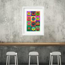 Quadro Xícaras De Café Pop Art - 60x48cm Quadro Xícaras De Café Pop Art - 60x48cm