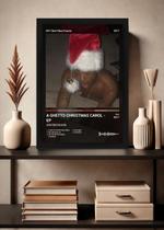Quadro XXXTENTACION A GHETTO CHRISTMAS C. (Dark) Com Vidro Tamanho:21cm x 30cm (A4)