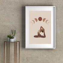 Quadro Yoga Fases da Lua - 60x48cm