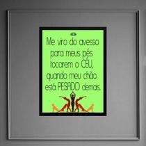 Quadro Yoga Frase - Tocar O Céu 33x24cm