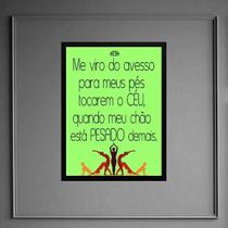 Quadro Yoga Frase - Tocar O Céu 33X24Cm