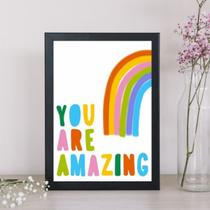 Quadro You Are Amazing 45x34cm - com vidro