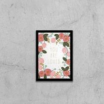 Quadro You Are Loved 33X24Cm - Com Vidro Moldura Preta Quadro You Are Loved 33X24Cm - Com Vidro Moldura Preta