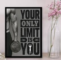 Quadro Your only Limit Is You 24x18cm - Vidro Preta