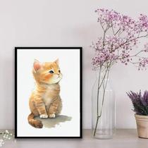 Quadro Zebra Aquarela 33x24cm - Decoração com Vidro