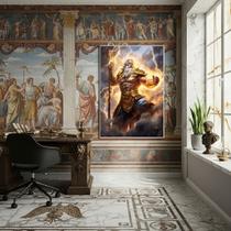 Quadro Zeus O Deus Supremo da Mitologia Grega - 70x50cm Quadro Zeus O Deus Supremo da Mitologia Grega - 70x50cm