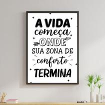Quadro Zona de Conforto Termina 33x24cm - com vidro Quadro Zona de Conforto Termina 33x24cm - com vidro