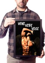 Quadro Zyzz Frase Veni Vidi Vici Arte Motivação Quadro Zyzz Frase Veni Vidi Vici Arte Motivação
