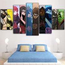 Quadros 5 Peças Alma De Naruto Akatsuke Personagens Imagem