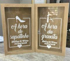 Quadros A Hora Da Gravata E Do Sapatinho Com Nomes Do Casal