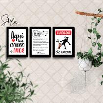 Quadros Aqui tem Cachorro e Amor