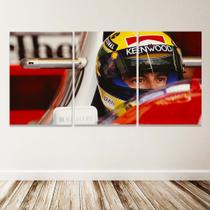 Quadros Ayrton Senna 120x60 Carro Mosaico Fórmula 1 - IQuadros