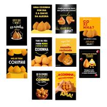 Quadros Coxinha Lanchonete Salgado Frases 10 Peças 21x15cm Quadros Coxinha Lanchonete Salgado Frases 10 Peças 21x15cm