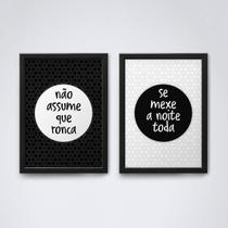 Quadros de Decoração - 2 Peças 30x20cm, Moldura Preta Quadros de Decoração - 2 Peças 30x20cm, Moldura Preta