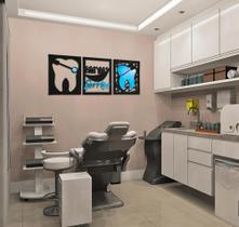 Quadros De Dentista Para Consultório 50x40cm Kit 3 Peças - Terom Laser