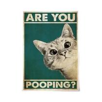 Quadros De Lona Engraçados Para Banheiro: Arte Com Citação De Gato Fofo Para Decoração De Parede De