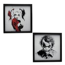Quadros Decorativo 3D - Arlequina e Coringa
