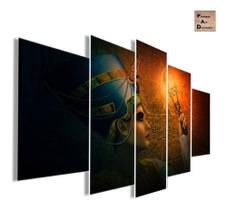 quadros decorativo 5 peças mod Deus Egito.