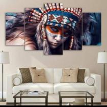 quadros decorativo 5 peças mod índia linda