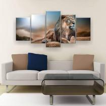 quadros decorativo 5 peças mod Leão deitado quadros decorativo 5 peças mod Leão deitado