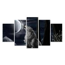 quadros decorativo 5 peças mod Logo luar