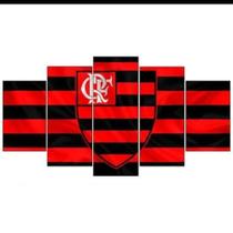 quadros decorativo 5 peças mod time Flamengo