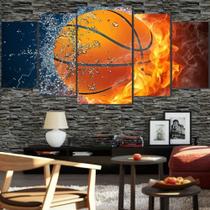 Quadros Decorativo Bola Basquete Veloz 128x60 Lindo N3