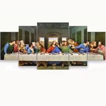 Quadros Decorativo Ceia Santa Todos Jesus 128x60 Lindo N03