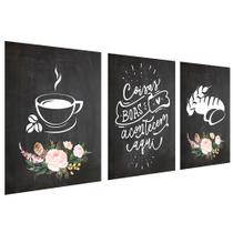 Quadros Decorativo Cozinha Café e Pão Kit 3 30x40cm Cantinho Gourmet Quadros Decorativo Cozinha Café e Pão Kit 3 30x40cm Cantinho Gourmet
