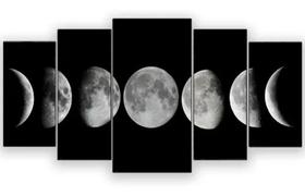 Quadros Decorativo Fases Da Lua Anoitecer 128x60 Lindo N3