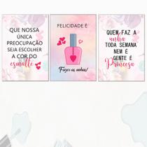 Quadros Decorativo Manicure 03 Und Quadros Decorativo Manicure 03 Und