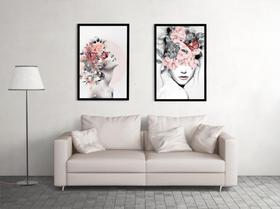 Quadros decorativo mulheres floral 70x100 Quadros decorativo mulheres floral 70x100