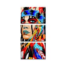 Quadros Decorativo Sala Quarto índia americana Colorida 80x60