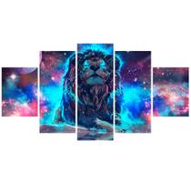 Quadros Decorativos 115x60cm Sala Quarto Leão No Universo - Quadros barato