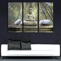 Quadros Decorativos 3 Peças Buda Floresta Yoga Quadros Decorativos 3 Peças Buda Floresta Yoga