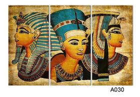 Quadros Decorativos 3 Peças Cleoprata Egitto