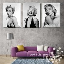 Quadros Decorativos 3 Peças Marilyn Monroe