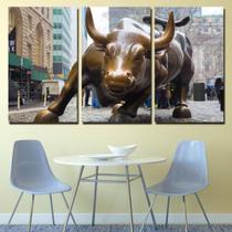 Quadros decorativos 3 peças touro de wall strett Quadros decorativos 3 peças touro de wall strett