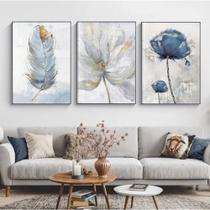 Quadros decorativos 3pçs Abstrato Geometrico Sala Quarto