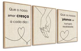 quadros decorativos 4 k Casal Frases"