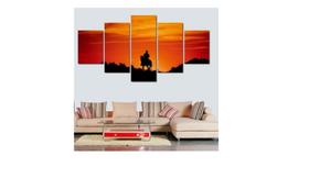 quadros decorativos 4 k cavaleiro por do sol"