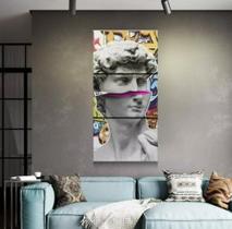 quadros decorativos 4 k Estátua Dividida Grafitado"