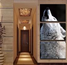 quadros decorativos 4 k Lobo Branco Vertical"