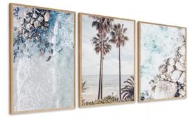 quadros decorativos 4 k Paisagem Praia Coqueiro Mar Azul"