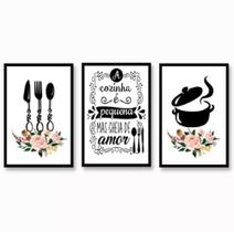 quadros decorativos 4 k Panela E Talheres Cozinha"