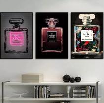 quadros decorativos 4 k Perfumes E Flores Grafite"