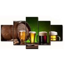 Quadros Decorativos 5 Peças Para Bares Cerveja Churrascaria