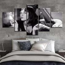 Quadros Decorativos 5 Peças Pulp Ficção Filme Mia Wallace