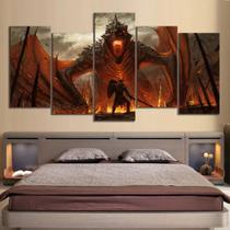 Quadros Decorativos 5 Peças Trono De Dragao Jogos Game Quadros Decorativos 5 Peças Trono De Dragao Jogos Game